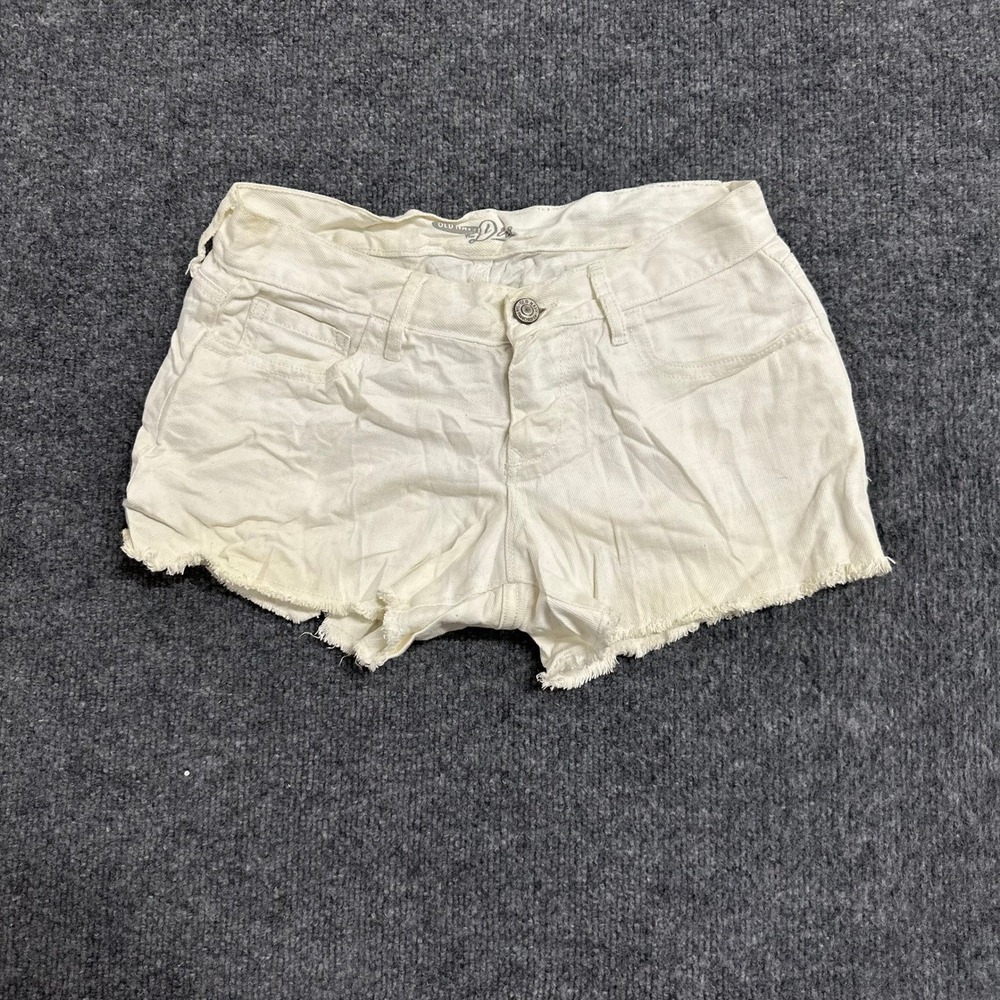Old Navy Denim Shorts Womens Size 2 White The Diva Raw Hem Casual Summer Cutoff